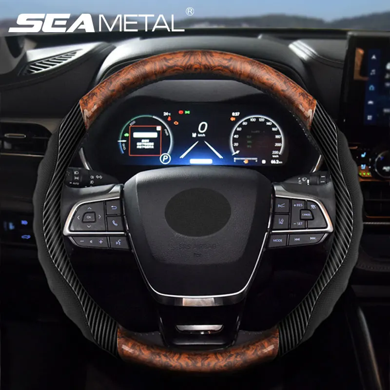 Чехол для руля SEAMETAL в деревянном стиле автомобиля 37-38 см противоскользящий чехол