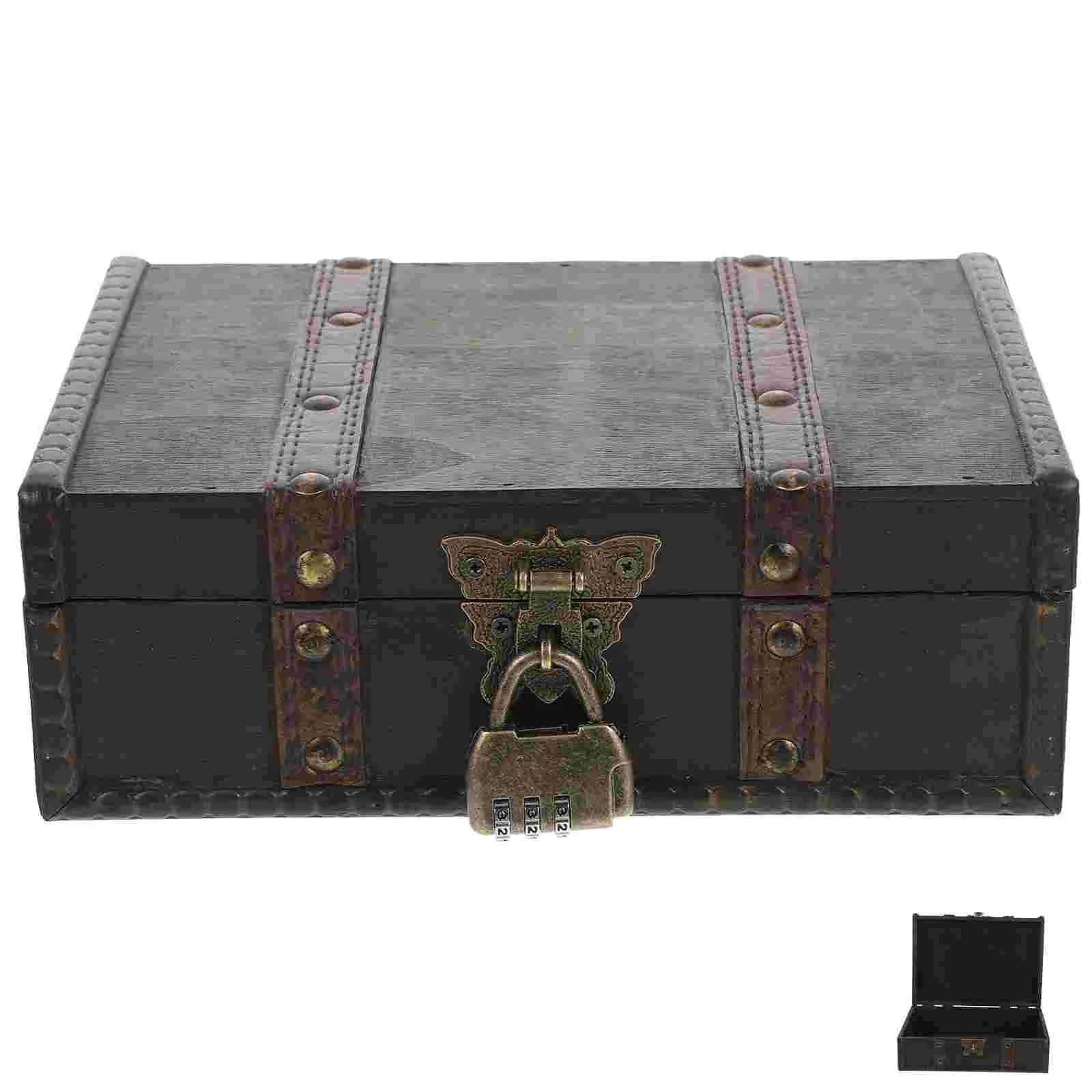 

Storage Box Decorative Jewelry Case Wooden Organizer Necklace Container Trinket Holder Tabletop