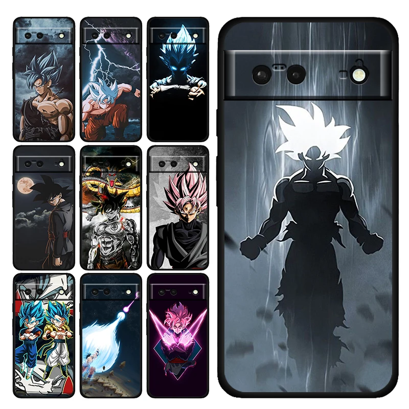 

Dragon Ball Amine Guy Goku Shockproof Case for Google Pixel 7 6 Pro 6a 5 5a 4 4a XL 5G Silicone Soft Black Phone Cover Capa