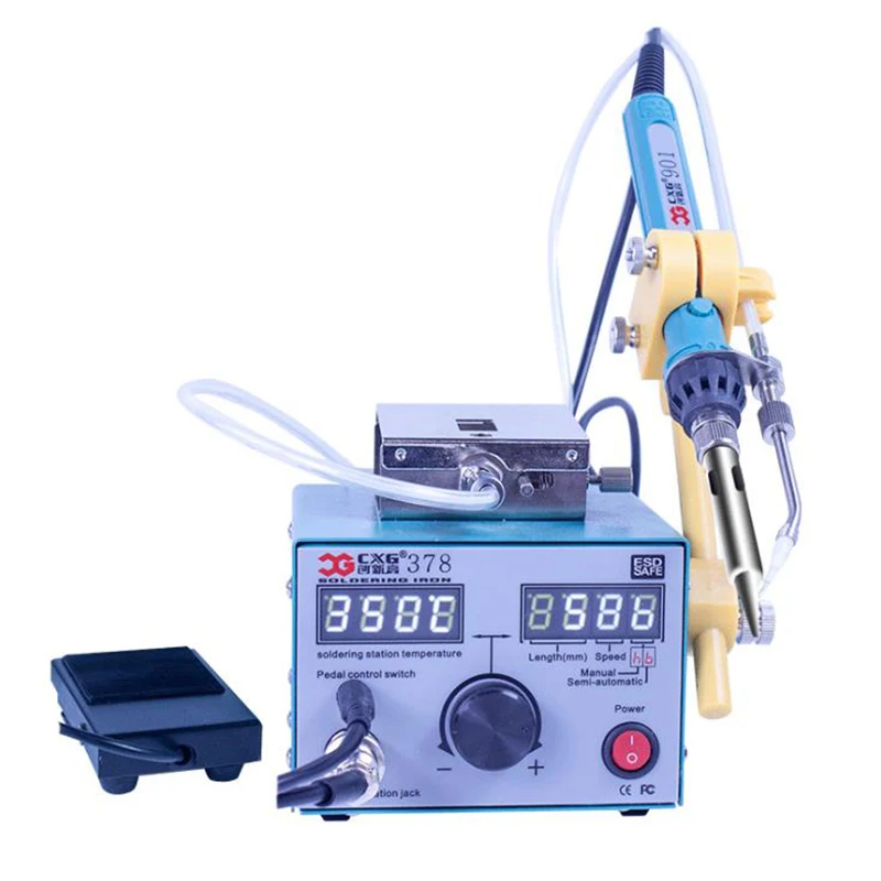 

CXG378 Automatic Soldering Machine Tin Feeder Foot Rest Constant Temperature Soldering Station lnternal Heated Soldering Iron