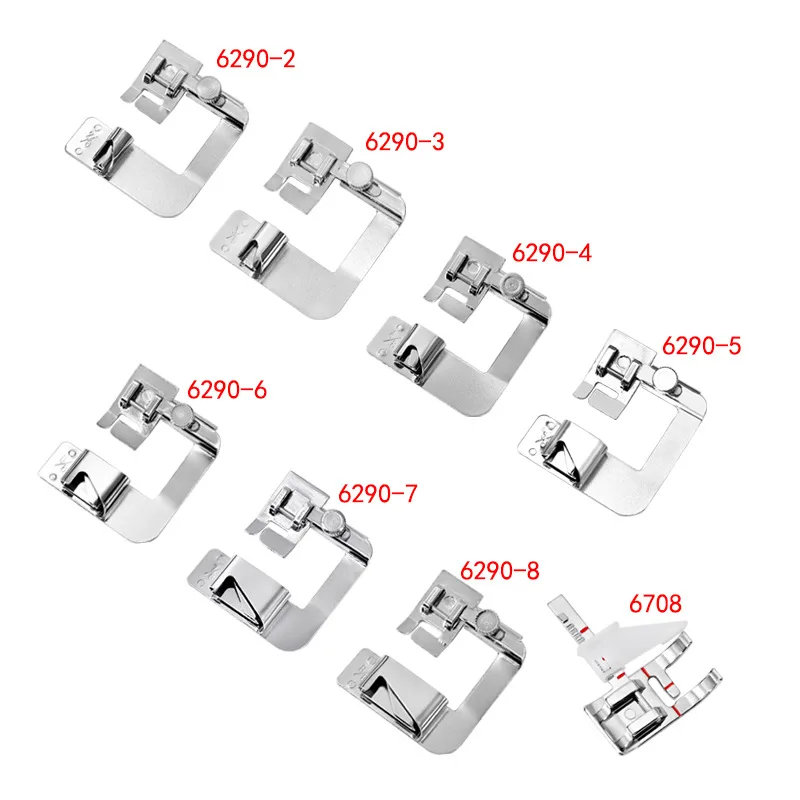 

1PCS 6 9 13 16 19 22 25mm Domestic Sewing Machine Foot Presser Foot Rolled Hem Feet For Brother Singer Sew Accessories