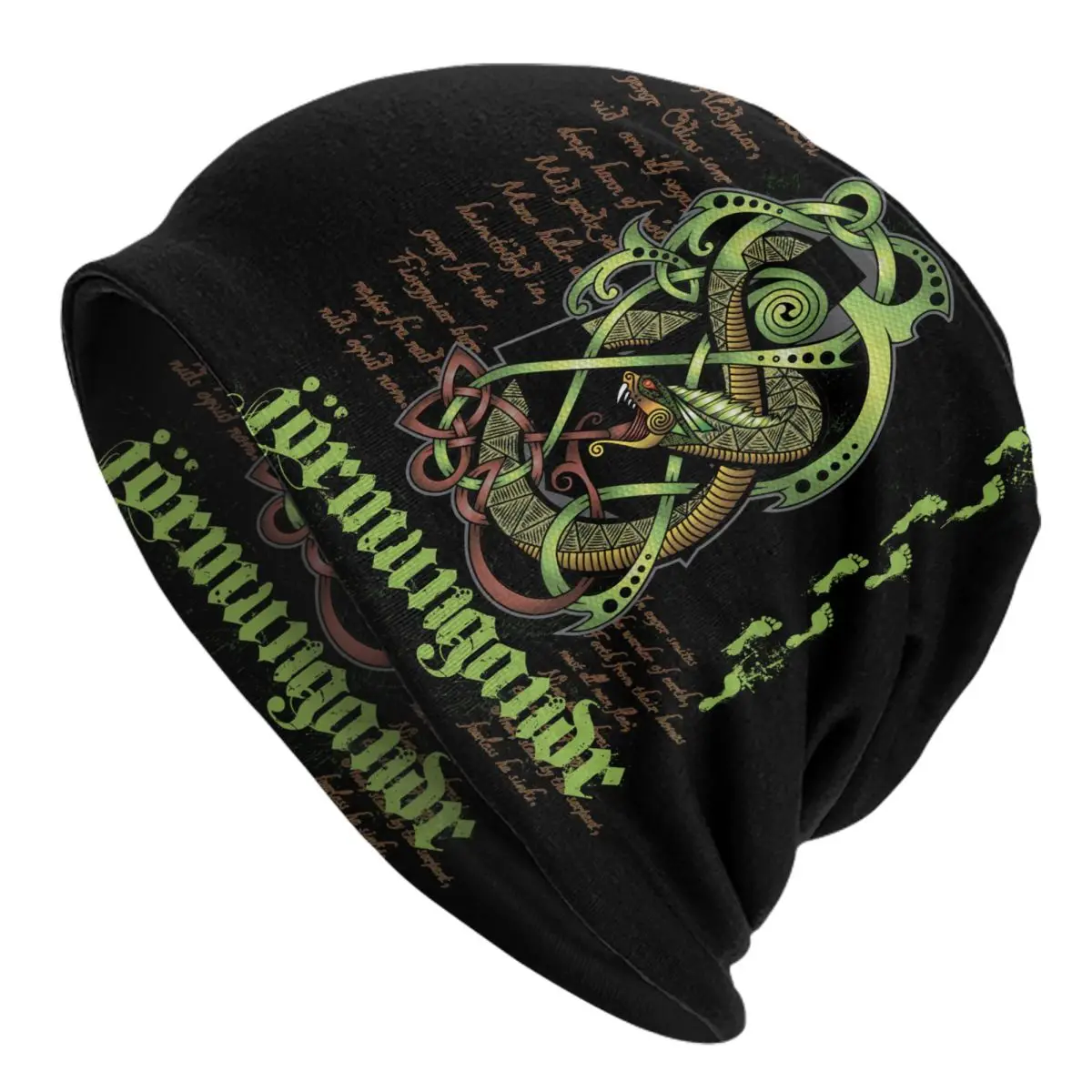 Jormungandr,The Earth Serpent Adult Knit Hat Men's Women's Keep warm winter knitted hat