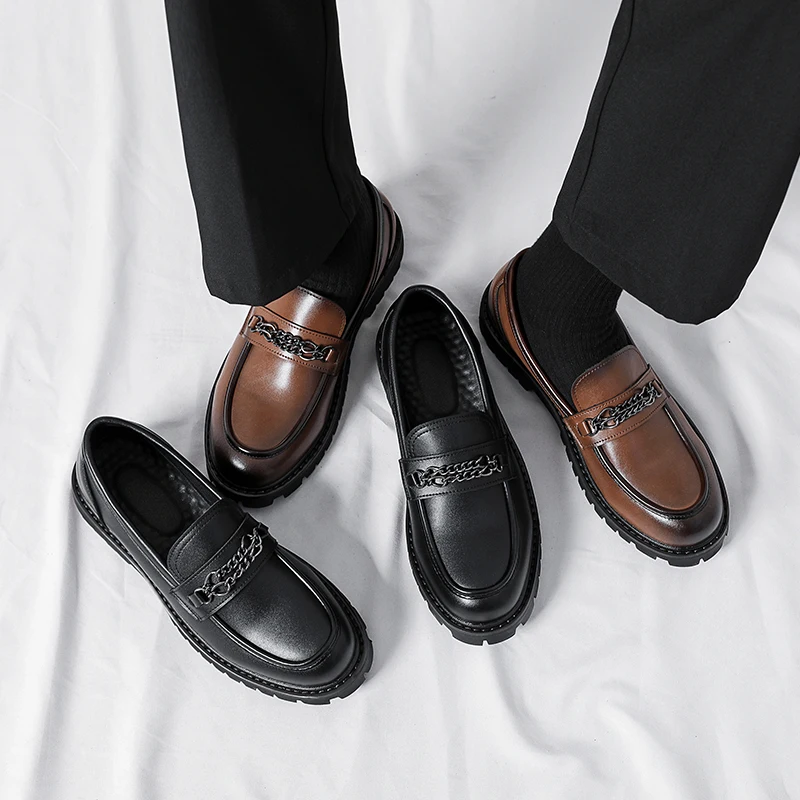 Кожаная обувь Повседневная деловая для мужчин Платье Tenis De Hombre Мокасины Mokasin Caballero