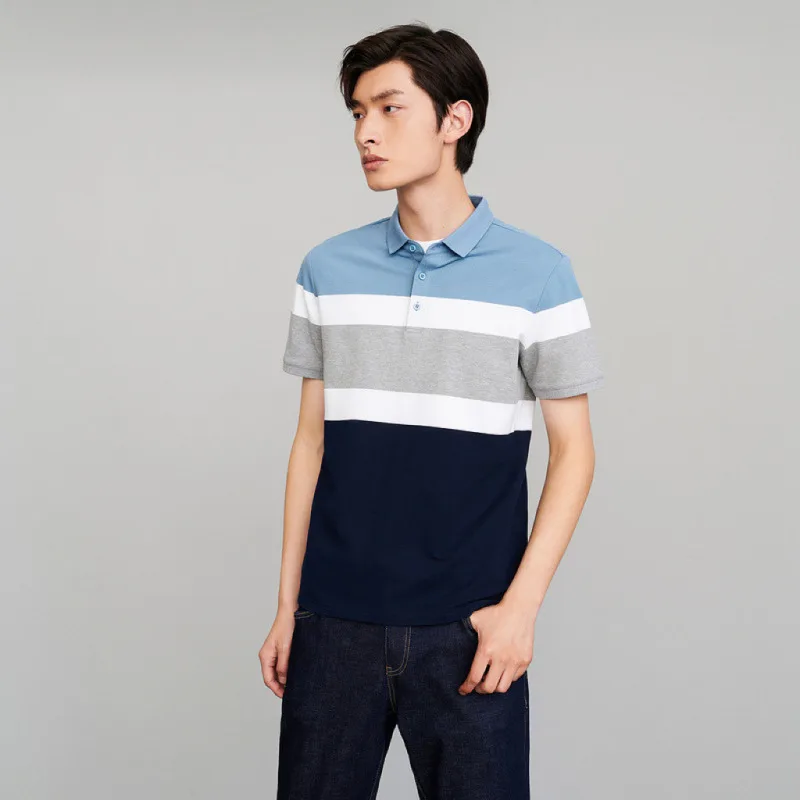 

New new new popular men's half-sleeved shirt with slim fit soft blue