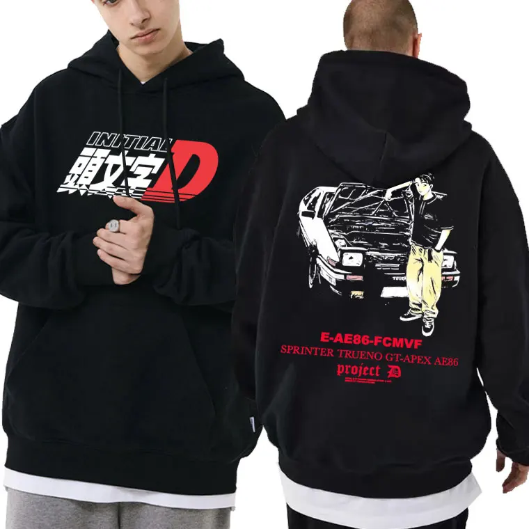 

Men's Anime Initial D Toyota 1985s AE86 Fcmvf Sprinter Trueno Gt Apex Hoodie Fujiwara Takumi Sweatshirt Men Manga Drift Hoodies