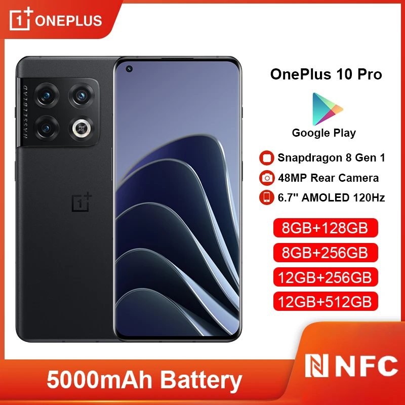 OnePlus 10pro 10 Pro 5G Mobile Phone Snapdragon 8 Gen 1 Smartphone 80W Charging 6.7'' 2K Screen NFC Cellphone enlarge