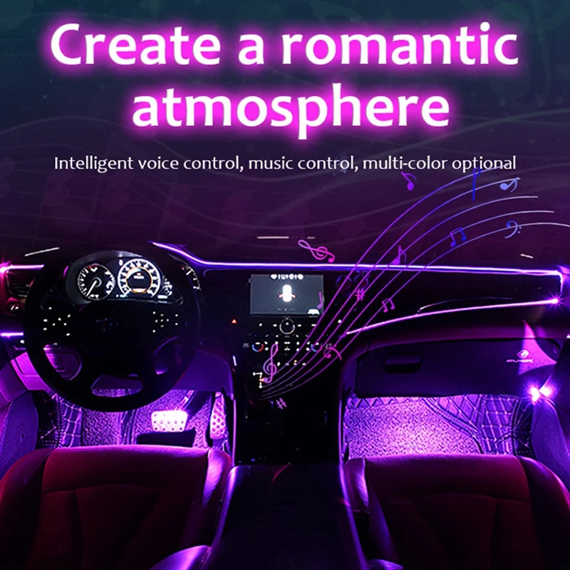 10 В 1 RGB Atmosphere Light СВЕТОДИОДНЫЕ лампы для украшения интерьера с 8-метровой полосой