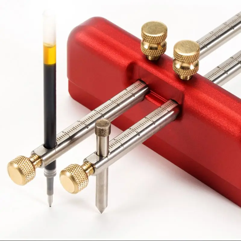 

Woodworking Marker Double-head Scriber Profile Scribing Ruler Contour Gauge Woodworking Outlines Measuring Tool