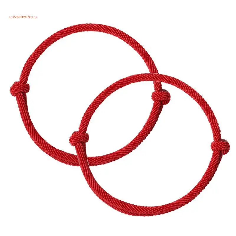 

2pcs Braided Red Rope Adjustable Kabbalah Bracelet for Protection Good Luck Brac