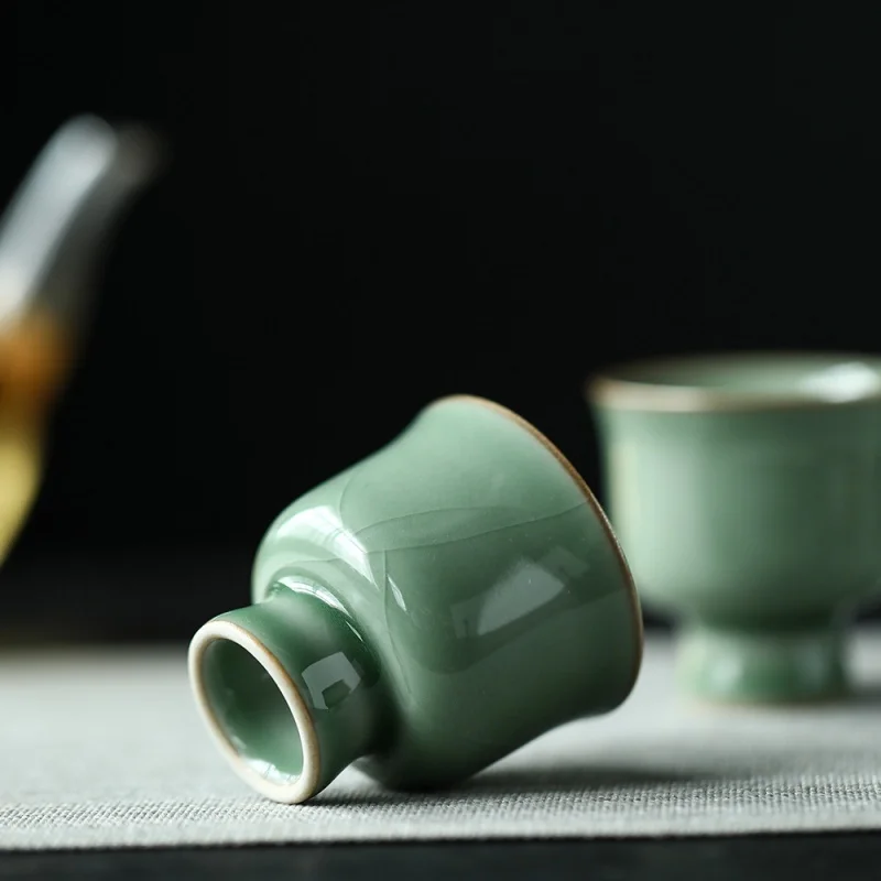 

★Mr. Qing Zi-Qing Mei Celadon ручной набор для чая Tureen поднос кувшин чайная чашка чайная церемония посуда Jianshui устройство для изготовления чая