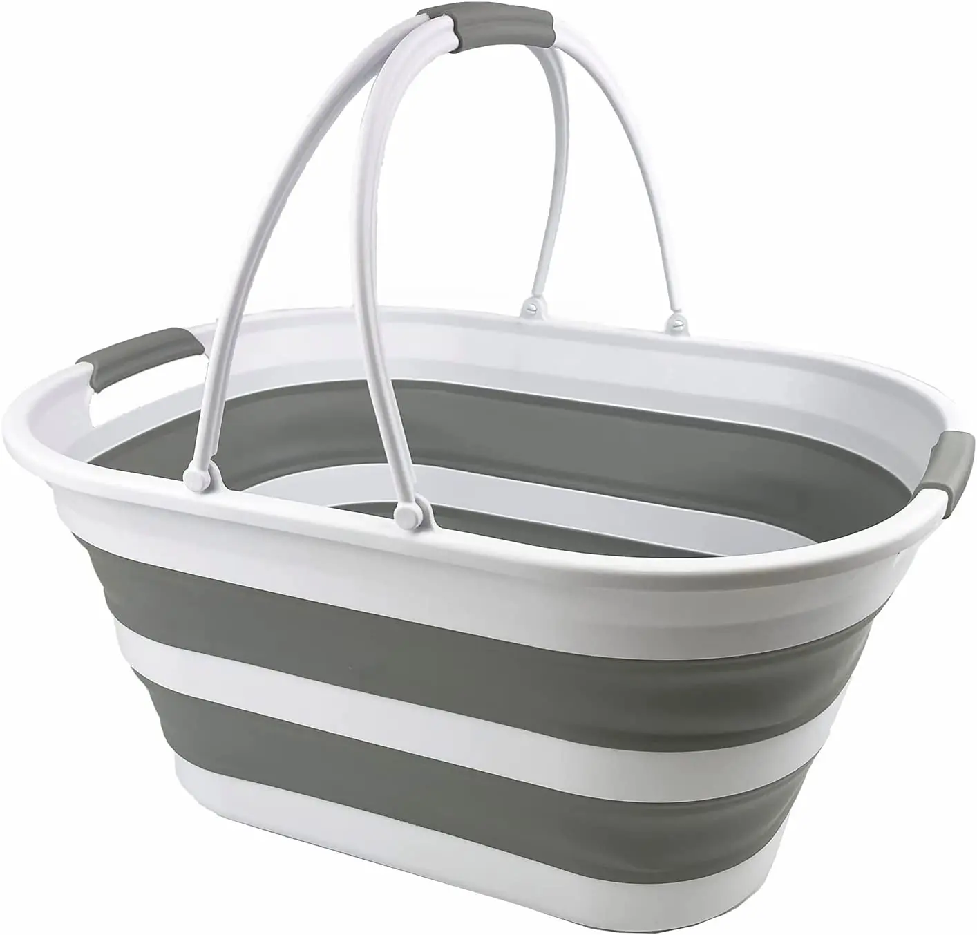 

23L plastic foldable laundry basket u2013 foldable storage container u2013 portable laundry tray u2013 space saving laundry b