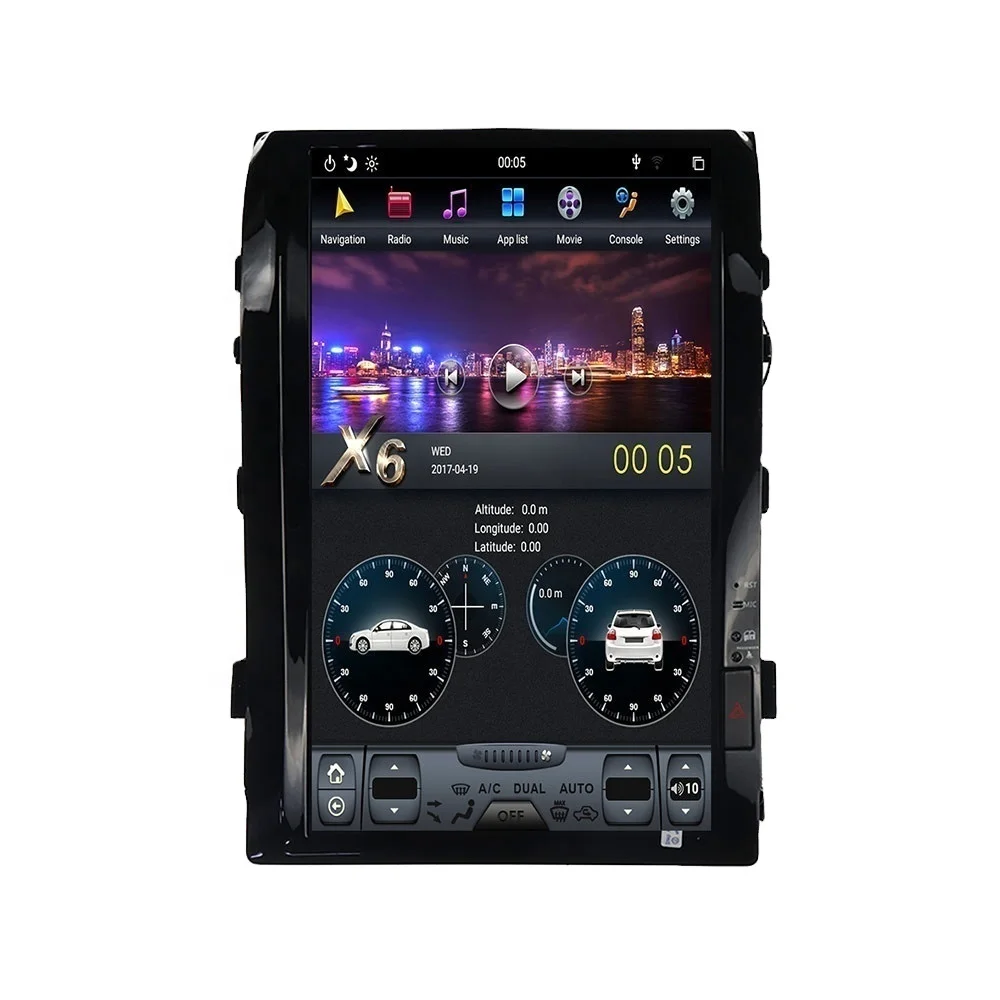 

16'' Vertical Screen PX6 Android Car Multimedia Player Radio GPS Navigation for Toyota Land Cruiser VXR 2008-2015