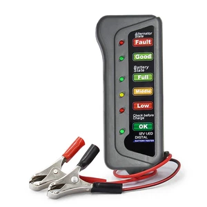 Mini 12V Car Battery Tester Digital Alternator Tester 6 LED Lights Display Car Diagnostic Tool Auto 