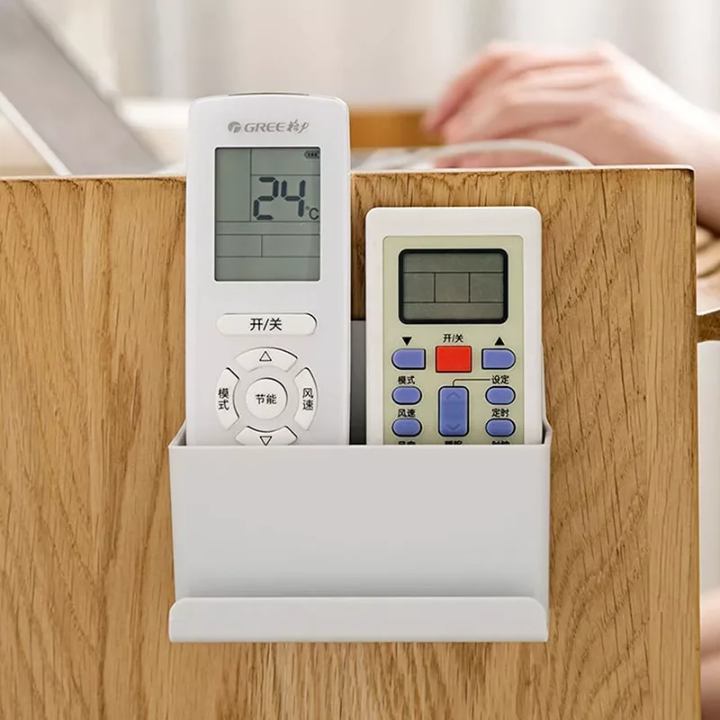 

2022Wall Mounted Organizer Storage Box Remote Control Air Conditioner Stand Holder Hotel Office Home Storage Organization