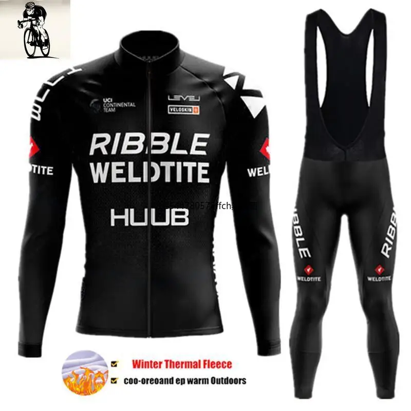 

Зимний теплый флисовый комплект из Джерси для велоспорта 2022 HUUB, мужские гоночные велосипедные костюмы, горная велосипедная одежда для вело...