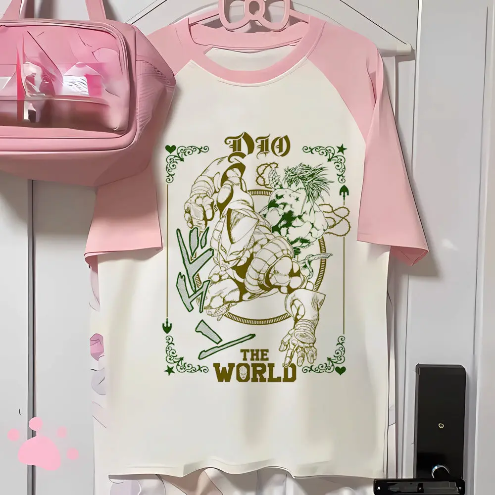 Фото Рубашка Jojo Bizarre Adventure женская аниме Харадзюку Университет Панк Y2k футболка 80-х годов корейская одежда графика Классическая Харадзюку №2