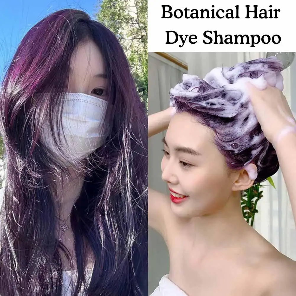 Botanical Hair Dye Shampoo Permanent Bubble Dye Hair Repair 
