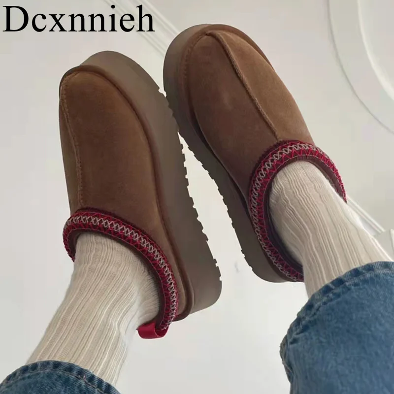 

Мюли женские уличные, теплые полутапочки на плоской подошве, с закрытым носком, подкладка из искусственной замши и шерсти, Уличная обувь для прогулок, Осень-зима