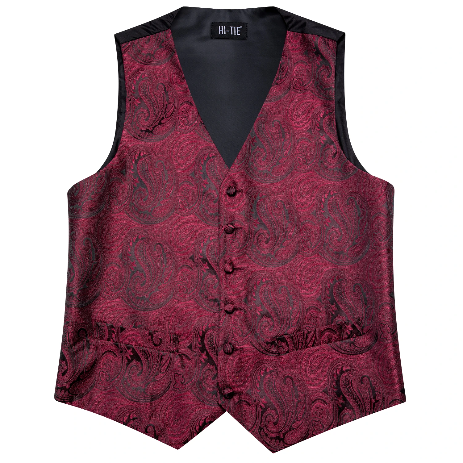 Рисунок 3 - Hi-Tie винно-красные шелковые жилеты