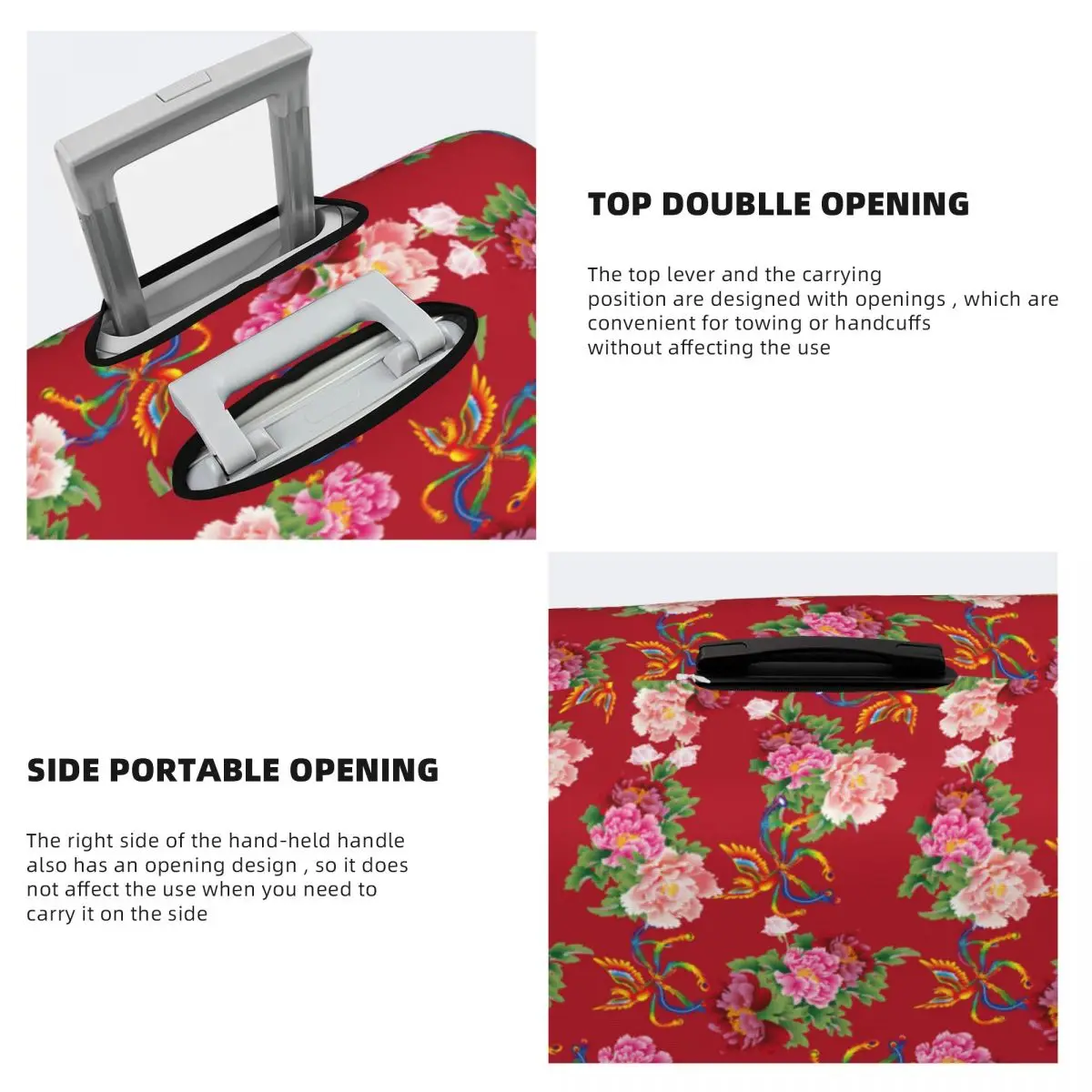 Dongbei чехол для чемодана с большим цветком в китайском стиле защита круиза