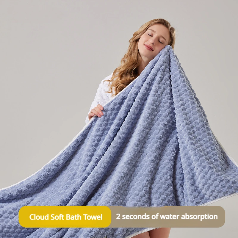 

Absorbent and Quick Drying Coral Velvet Large Bath Towel Cleaning Cloud Velvet Soft and Enlarged Microfiber Towels Bathroom