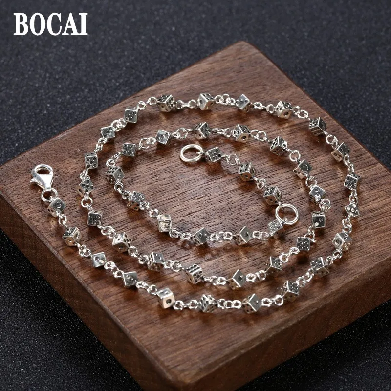 Новые ювелирные изделия BOCAI из чистого серебра пробы Ретро индивидуальные