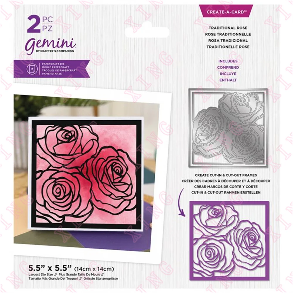 

2022 New Traditional Rose Metal Cutting Dies Scrapbook Paper Decoration Embossing Template Diy Greeting Card Craft Reusable Mold
