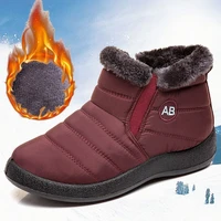 women boots waterproof ankle boots with low heels winter boots quilted winter shoes women warm snow botas mujer bottines
