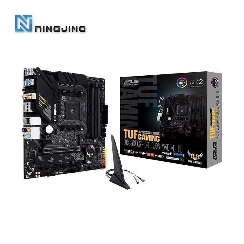 ASUS New TUF GAMING B550M-PLUS WIFI II AMD (5-го поколения Ryzen) материнская плата microATX B550 DDR4 4800 (OC) МГц