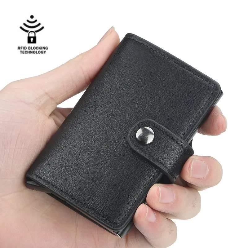 Credit Card Wallet For Men Smart Minimalist Card Holder Rfid Wallet,Automatic Pop-up Type