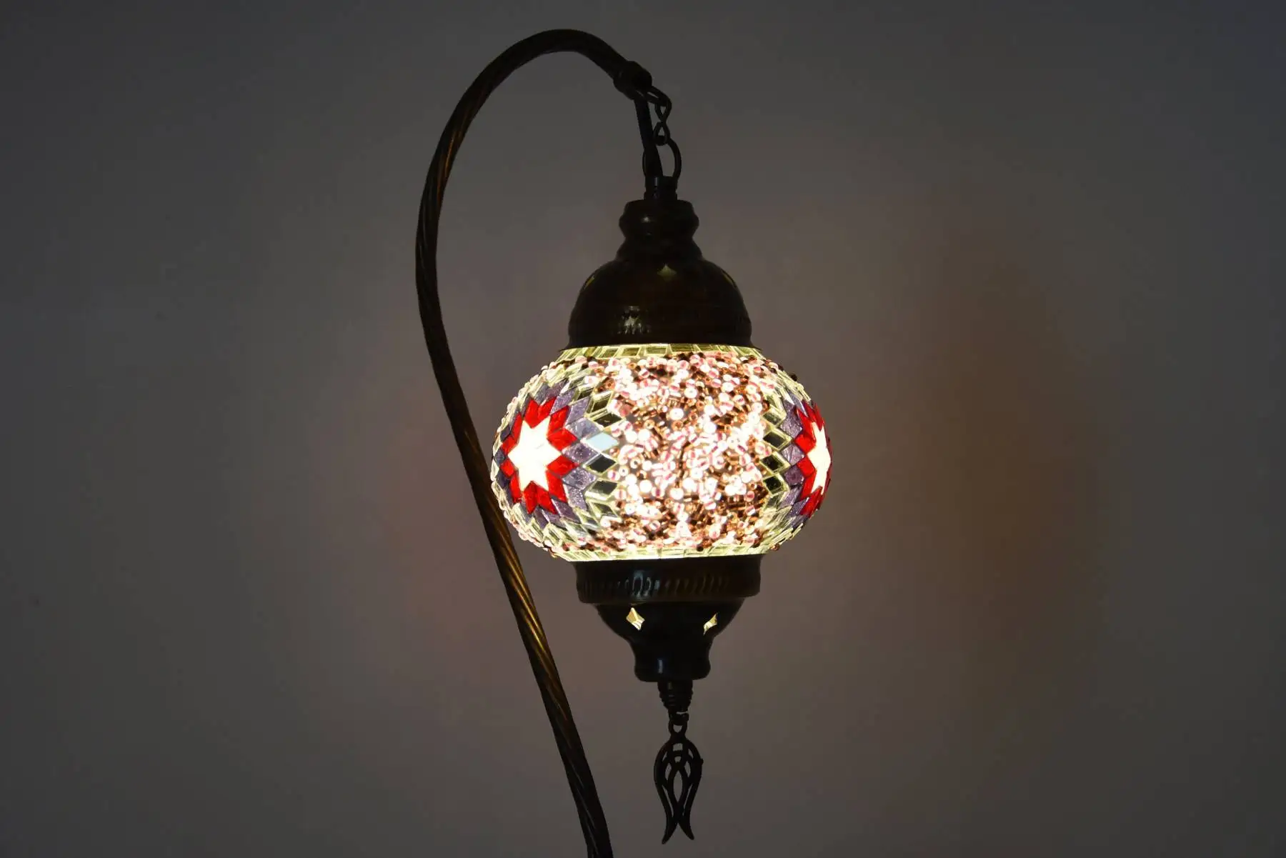 

Лампа с лебедем на шею, Турецкая мозаика ручной работы, настольная прикроватная лампа, ночник, абажур