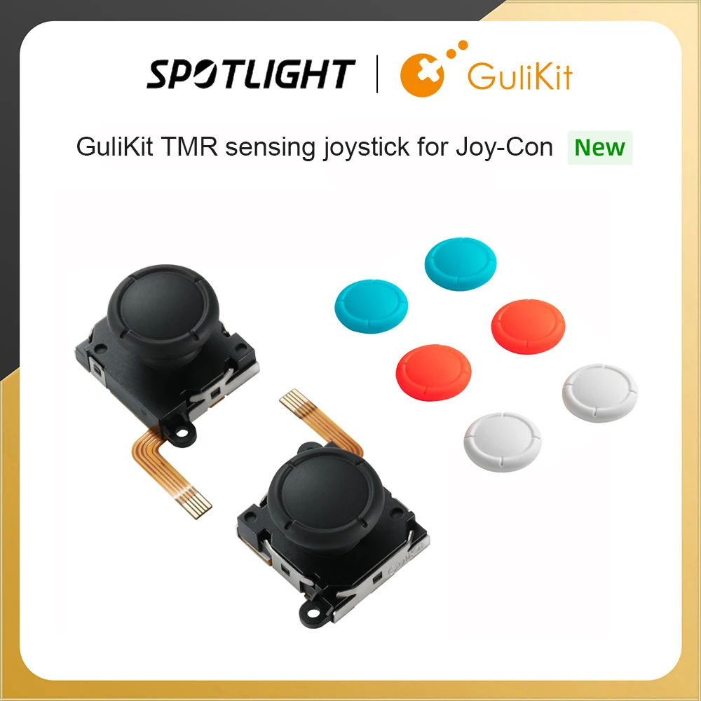 Фото GuliKit TMR Sensing Joystick для замены Joy-Con, электромагнитный джойстик без дрейфа для Nintendo Swicth/переключателя, OLED-ремонт №1