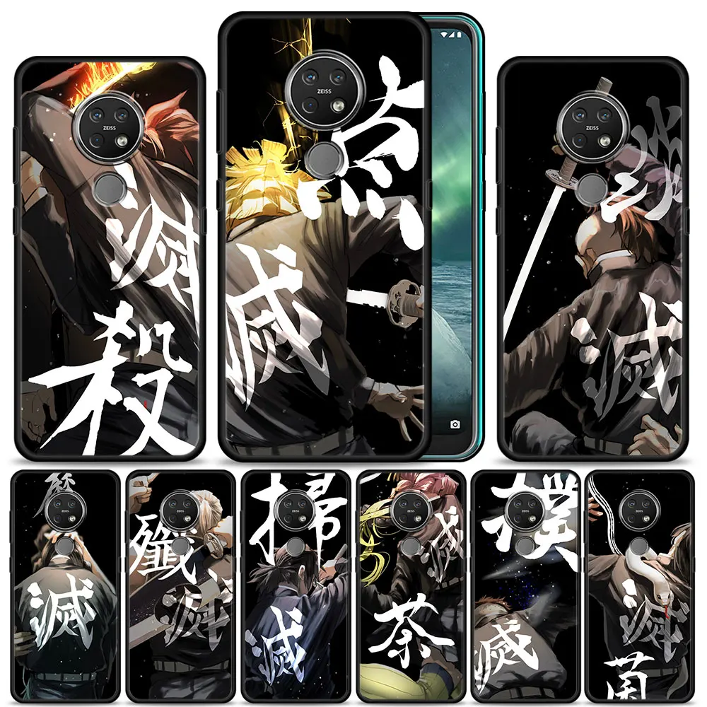 

Case Cover for Nokia G10 G20 G11 G21 G50 5.4 7.2 C20 C21 C30 X20 XR20 X10 3.4 Print Protection Silicone Demon Slayer Characters