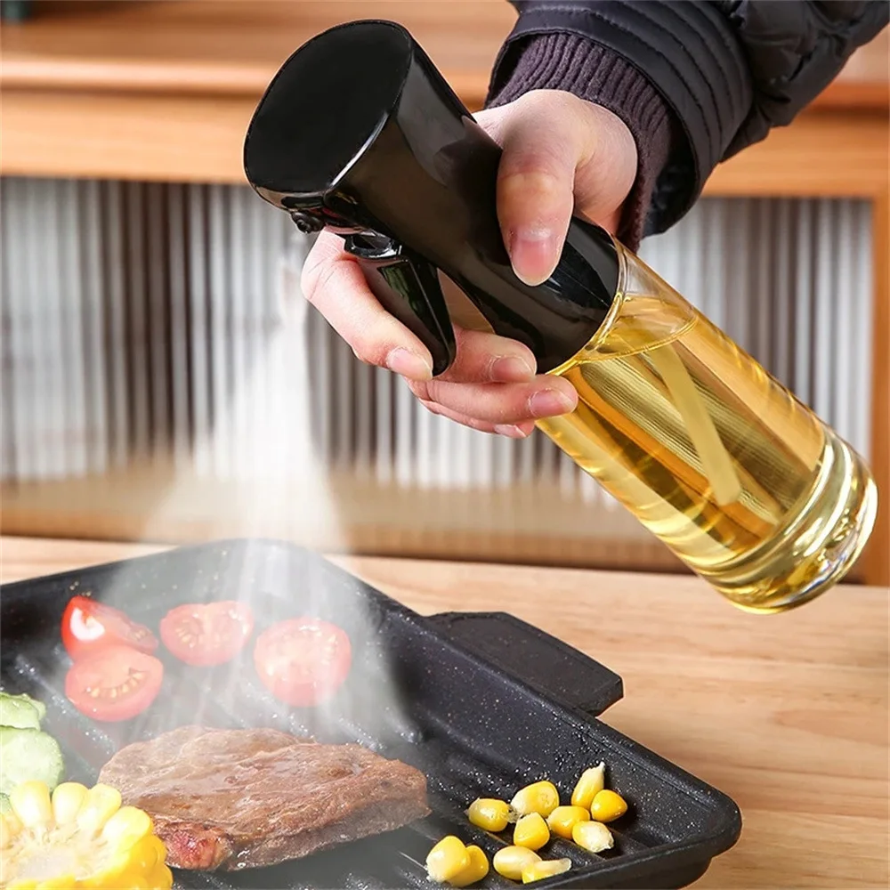 200/300ml Oil Spray Bottle Outdoor Camping BBQ Cooking Olive Oil Sprayer Kitchen Oil Dispenser Vinegar Bottle Cooking Oil Gadget