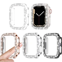 diamond case for apple iwatch cover series7 se 6 5 4 3 2 accessories bumper protector cover for iwatch 45mm 41mm 44mm 40 42 38mm