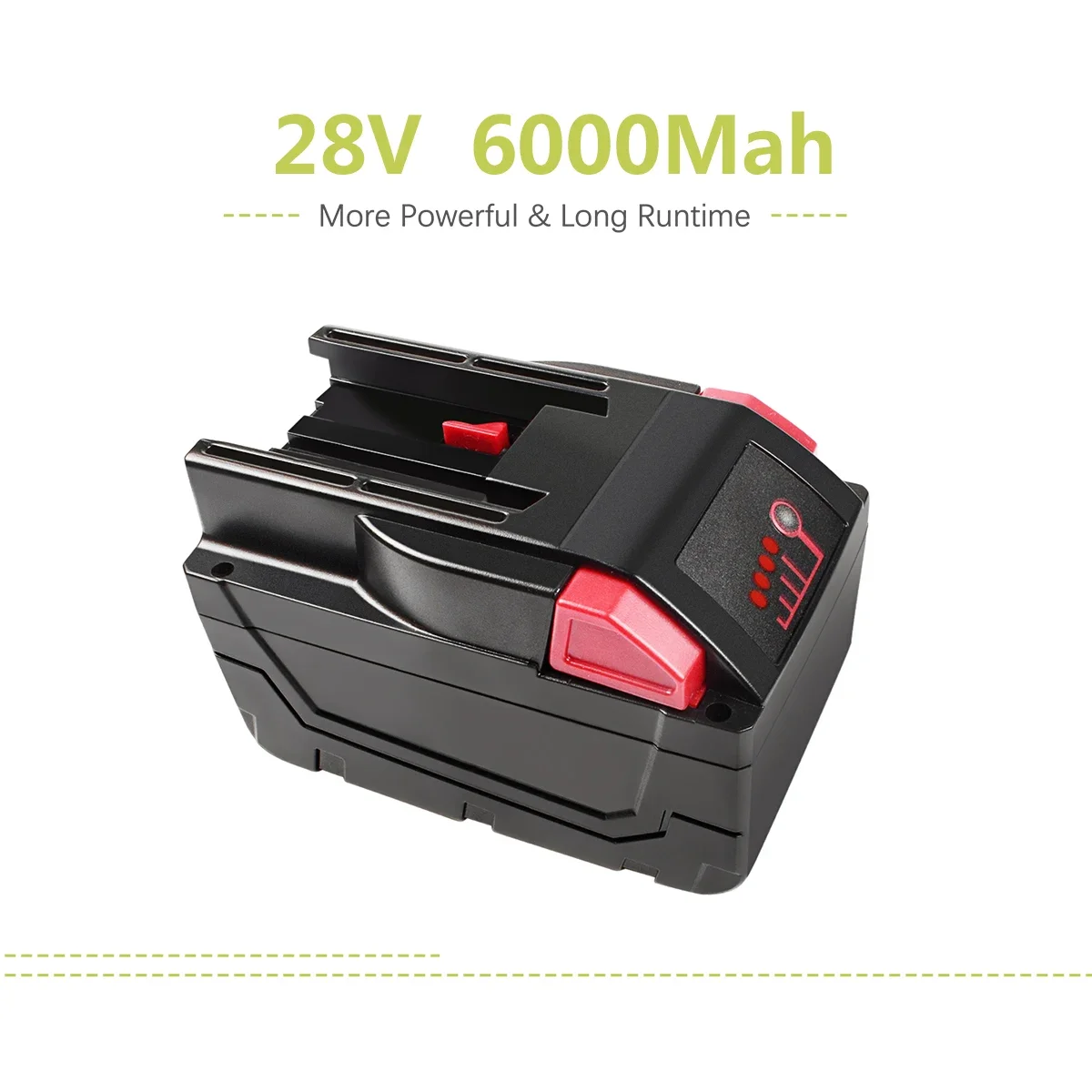 Фото Литий-ионный аккумулятор 28 В, 6,0 Ач для аккумуляторной батареи MILWAUKEE M28 V28 Power 48-11-2830, 28 В №2
