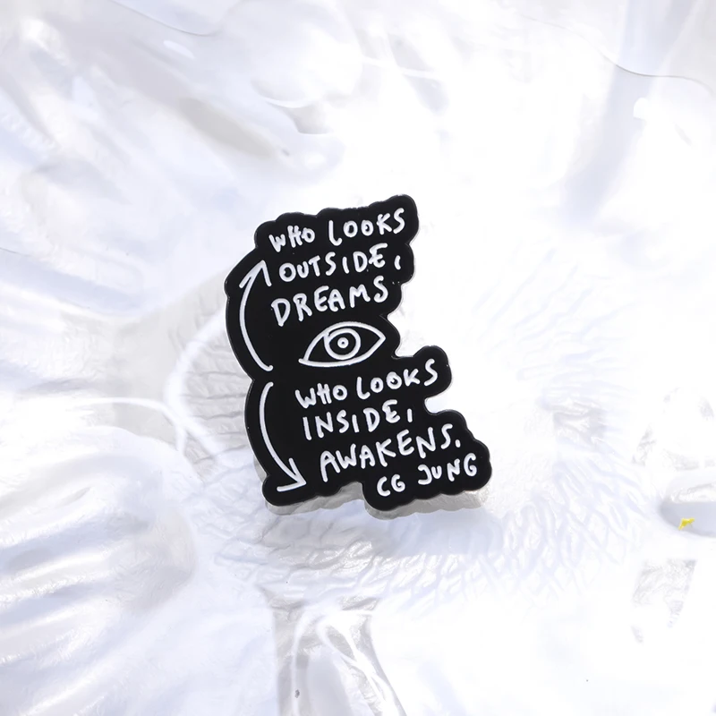 Мужская эмалированная брошь с эмалью значок на булавке надписью Психология