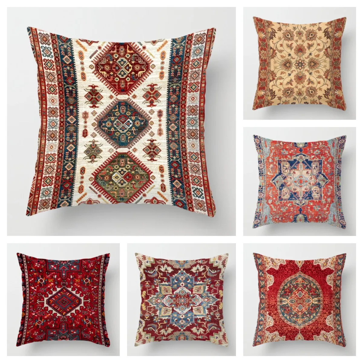 

Moroccan Ethnic Pattern Pillowcase 60*60 Living Room Sofa Decoration Cushion Cover 50*50 Home Decoration Office Nap Pillowcase