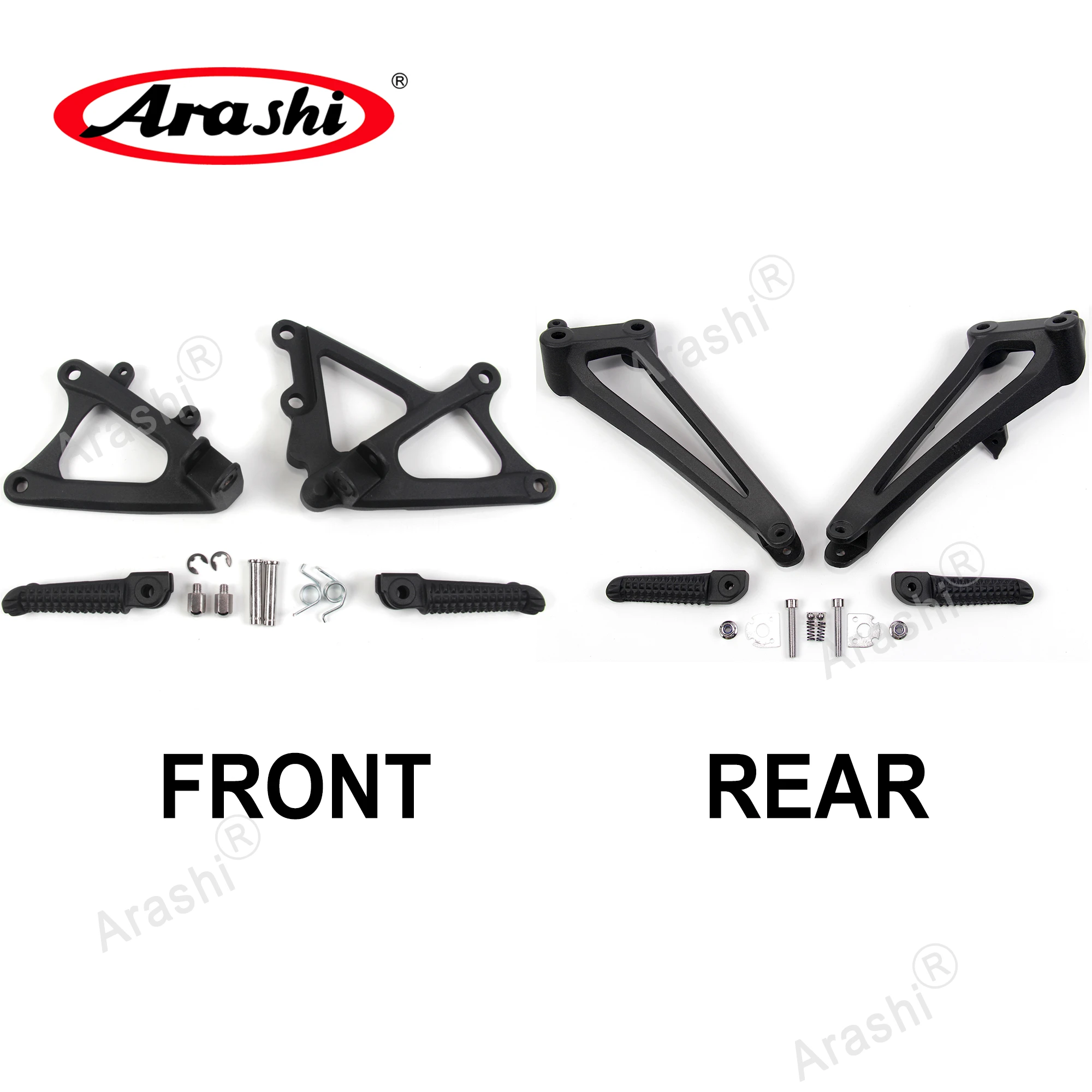

ARASHI Передние Подножки мотоцикла подножки педали для Yamaha YZF R1 2009 2010 2011 YZF-R1 алюминиевые Серебристые черные