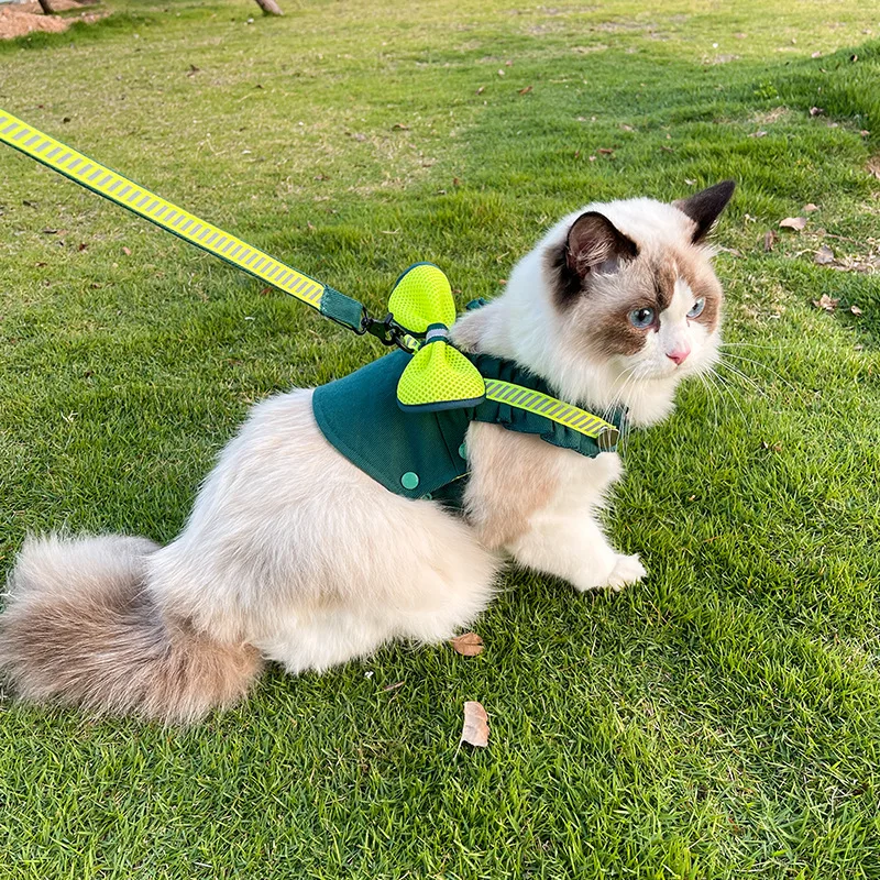 

Vest Dog Traction Rope Small Pet Cat And Dog Chest Belt Vest Clothes Suit Pet Traction Rope Night Reflective Clothing