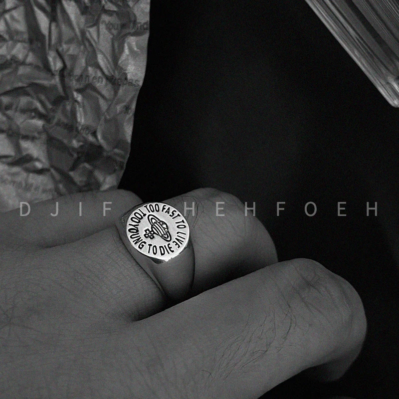 Оригинальный дизайн Открытое кольцо в стиле ретро старое модное с планетой для