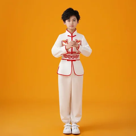 Детская Китайская традиционная одежда ушу кунг-фу, детская сценическая форма для боевых искусств, костюм тайчи, униформа