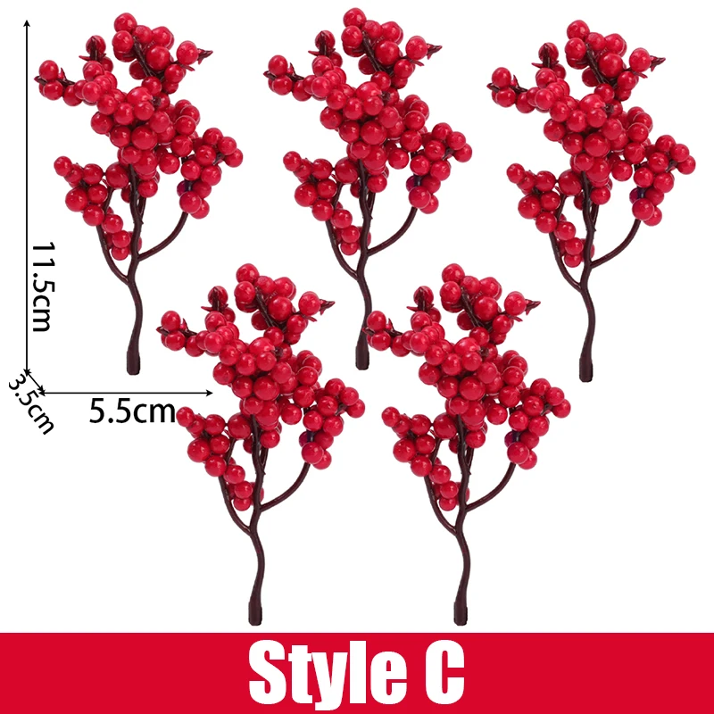 

Искусственные красные ягоды, 5/10/20/30/50 шт.