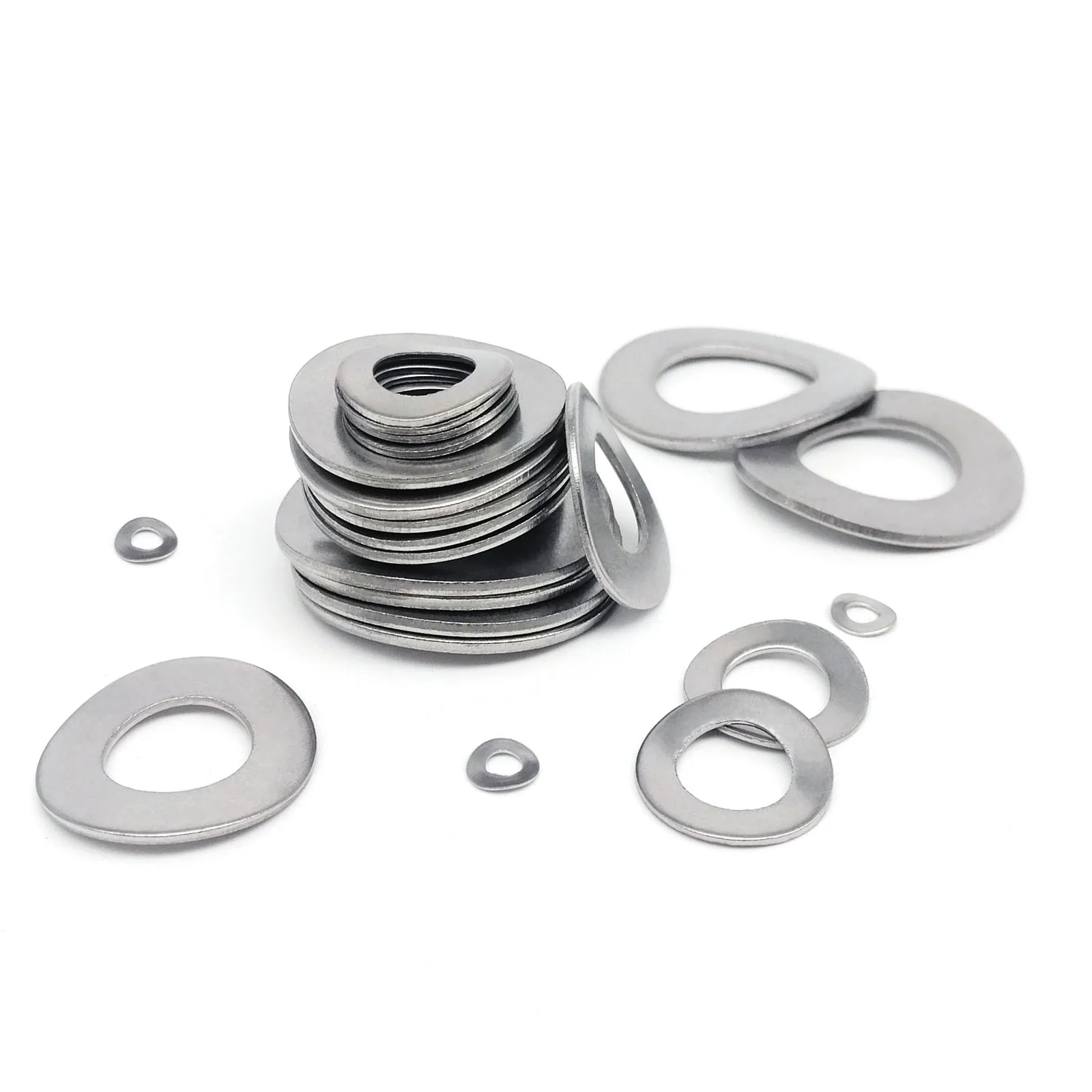 

DIN137B M2 M2.5 M3 M4 M5 M6 M8 M10 M12 M14 M16 304 A2-70 Stainless Steel Curved Wave Crest Shape Elastic Gasket Spring Washer