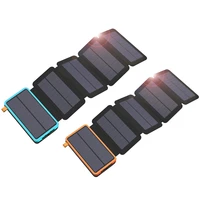 solar power bank with multiple solar panels charger solar phone external battery charger for iphone 6 6s 7 8 plus x xs xr 11 12