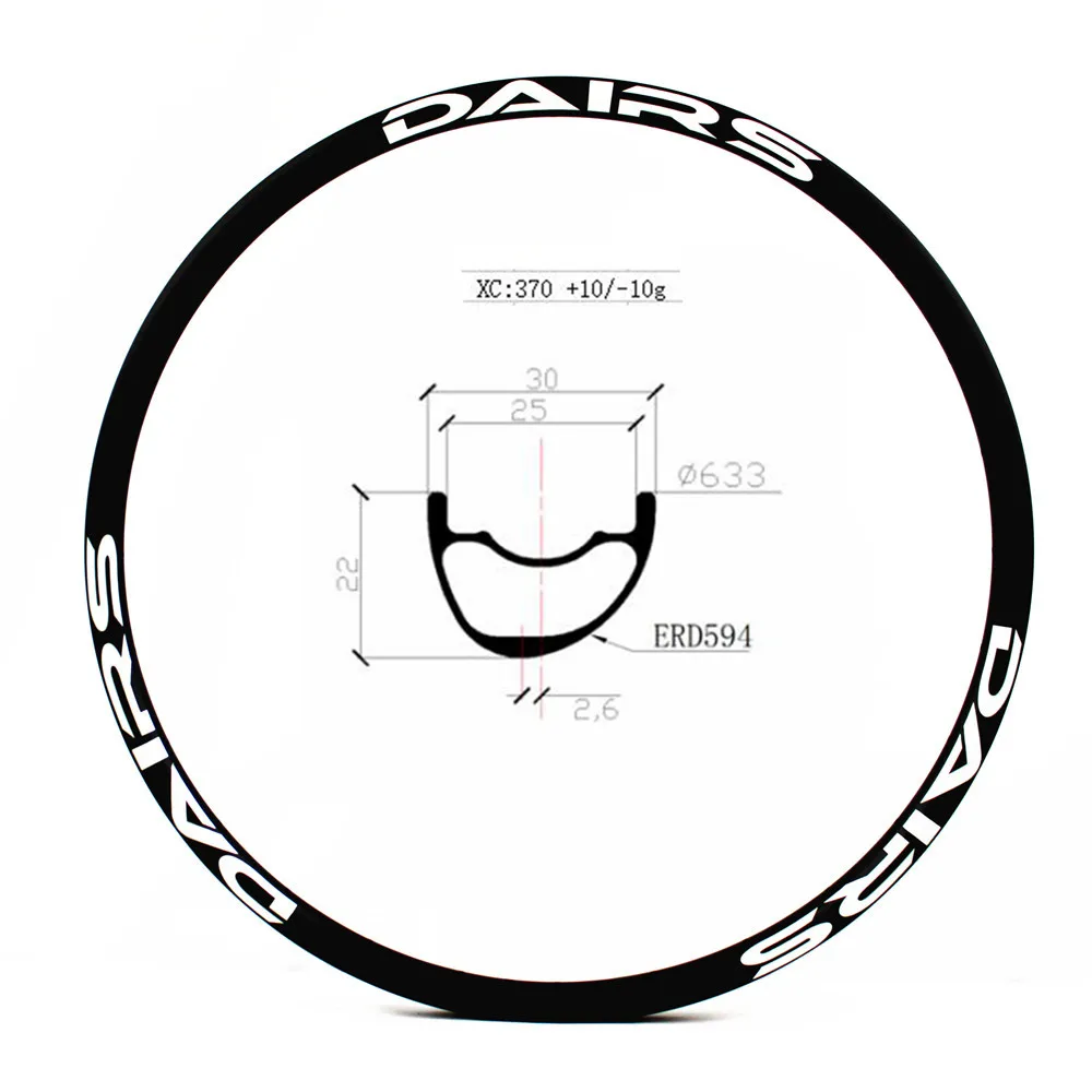 Graphene 29er bicycle rim carbon mtb disc rims 29er XC 30x22mm asymmetry tubeless mtb bike rims Race 370g Mountain bike rim
