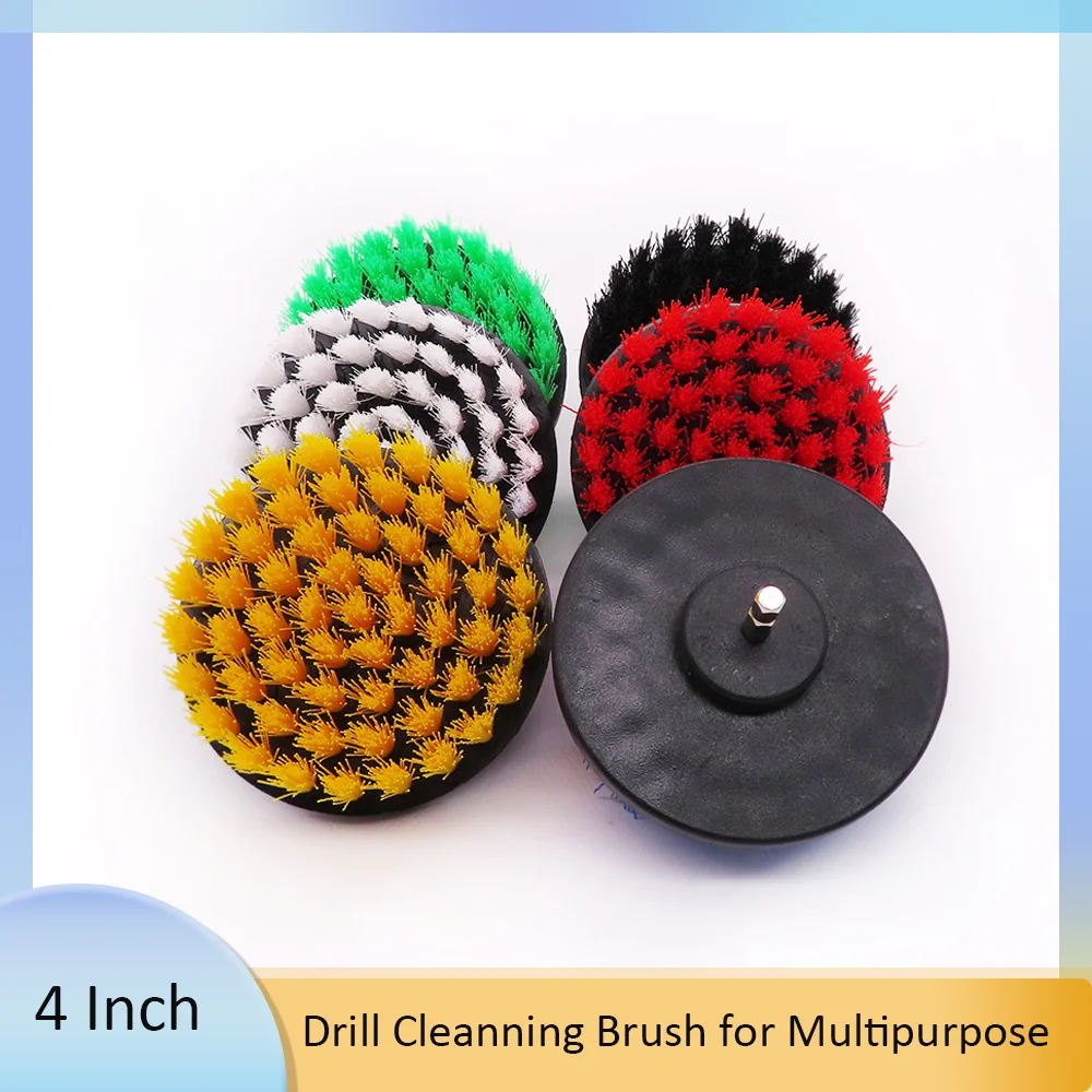 

1шт 4-дюймовая насадка для чистки нейлоновой щетки Power Brush для чистки ковров в ванной комнате, кожи и обивки мебели, инструментов для полировки автомобилей