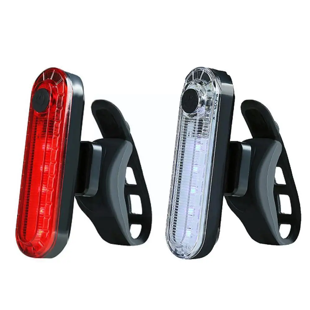 

Red Bicycle Tail Light USB Rechargeable Clip-on LED Bike MTB Cycling Bicycle Light Flash Rear Outdoor Lamp Warning Lamp Saf I9L6