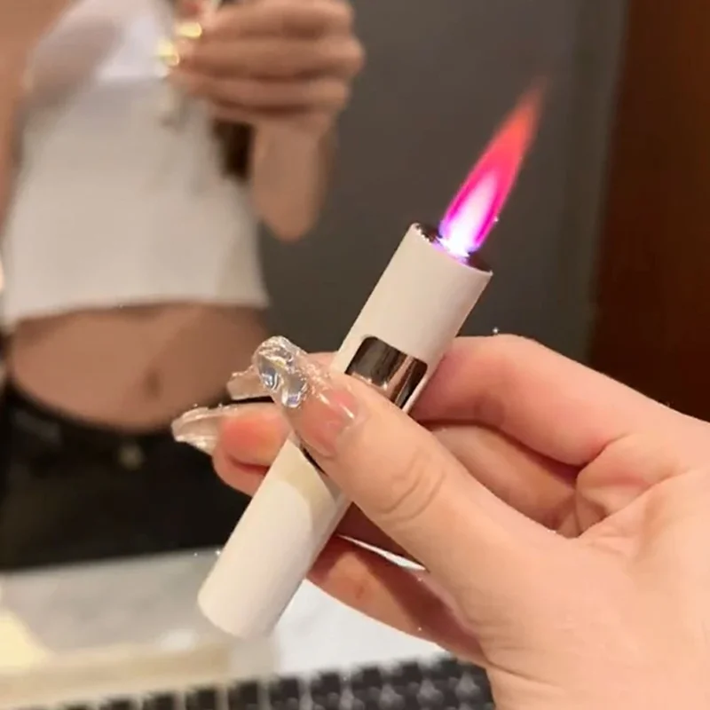 Металлическая надувная мини-зажигалка ветрозащитная пудра с распылителем