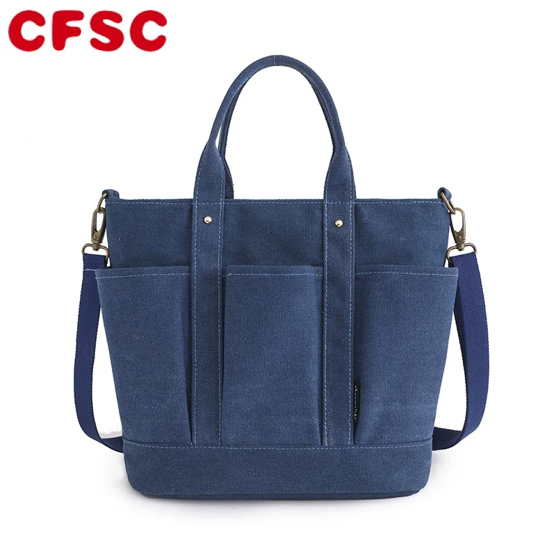 

Вместительные сумки на плечо в студенческом стиле, Лидер продаж 2023, холщовые сумки для женщин, модные женские тканевые сумки в пасторальном ...